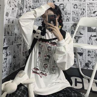 Snowman Print Pullover