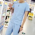 Open Placket Short Sleeve Shirt