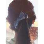 Denim Bow Hair Clamp