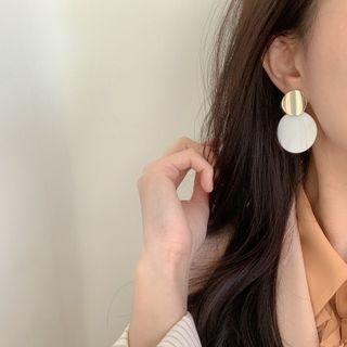 Alloy Shell Disc Dangle Earring 1 Pair - As Shown In Figure - One Size