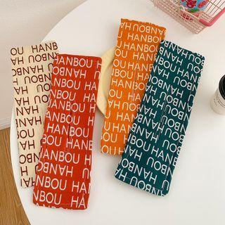Lettering Print Hair Bun Maker