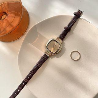 Croc Grain Strap Watch Caramel - One Size
