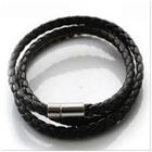 Braided Faux Leather Layered Bracelet / Necklace