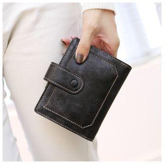 Faux Leather Buckled Wallet