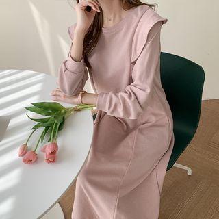 Sharp-shoulder Long Pullover Dress