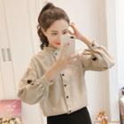 Long-sleeve Heart Embroidery Shirt