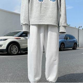 Waffle Pattern Sweatpants