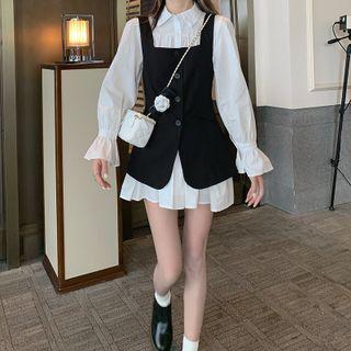 Button-up Vest / Long-sleeve Shirt Dress