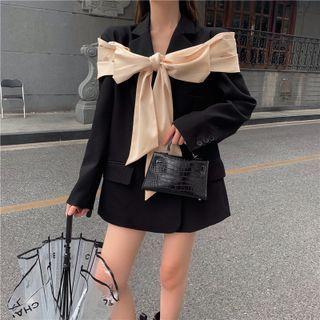 Single-breasted Bow Blazer