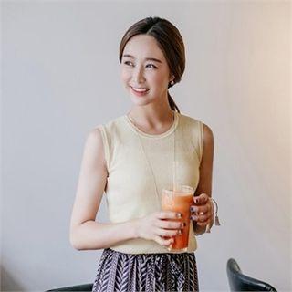 Sleeveless Sheer Knit Top