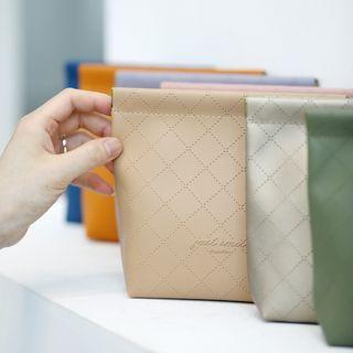 Faux Leather Accessory Bag