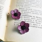 3d Flower Ear Stud 1 Pair - S925 Silver - One Size