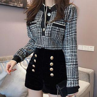 High Waist Shorts / Long-sleeve Top
