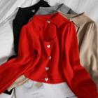 Collared Cutout Ribbed Knit Top