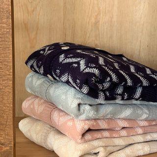 Round-neck Zigzag-pattern Cardigan