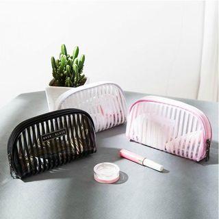 Striped Pvc Cosmetic Bag