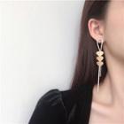Heart Drop Earring 925 Silver - Earrings - Gold - One Size