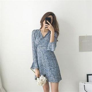 Floral Chiffon Mini Empire Dress