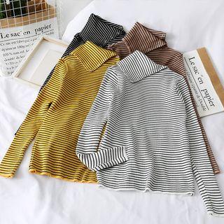 Striped Asymmetric Knit Top