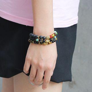 Buddha Agate Bead Bracelet