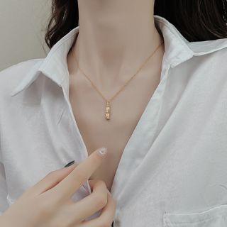 Geometric Necklace Gold Stub Necklace - One Size