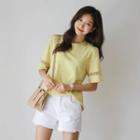 Round-neck Openwork T-shirt