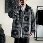 Reversible Paisley Print Button-up Jacket