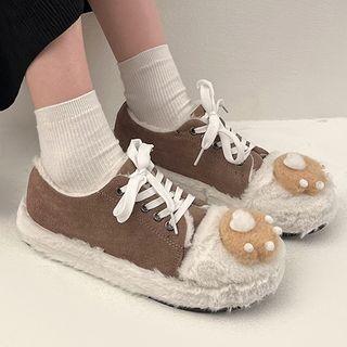 Fluffy Heart Sneakers