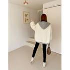 Contrast-panel Sherpa-fleece Hoodie