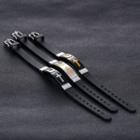 Stainless Steel Cross Silicone Bracelet