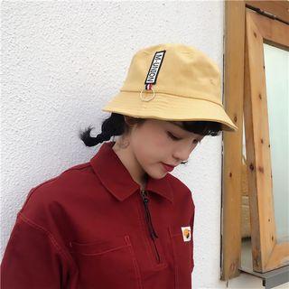 Applique Metal Hoop Bucket Hat