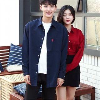 Boxy-fit Plain Shirt In 7 Colors