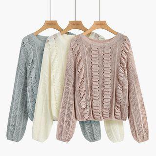 Ruffled Detail Sweater