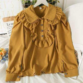 Details Ruffled Loose Shirt