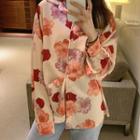 Floral Print Shirt Red & Beige - One Size