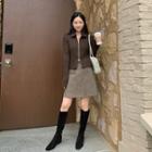 Welt-pocket Twill Miniskirt