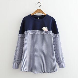 Frill Trim Panel Sweatshirt