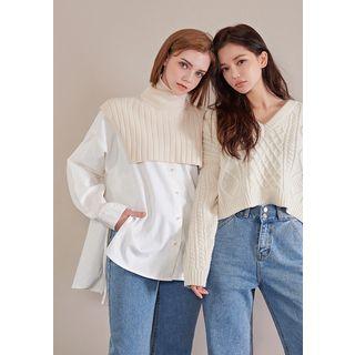 Dip-back Strappy Shirt