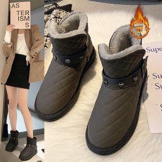 Fluffy-lined Quilted Snow Boots