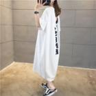 Open-back Long T-shirt Dress