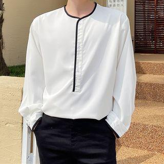 Henley Contrast Trim Shirt