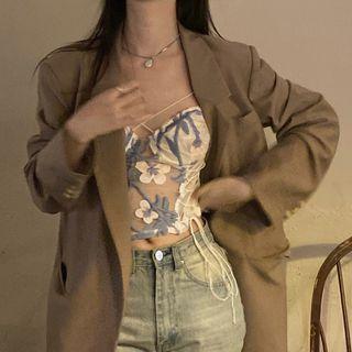 Floral Embroidered Lace Camisole Top / Blazer