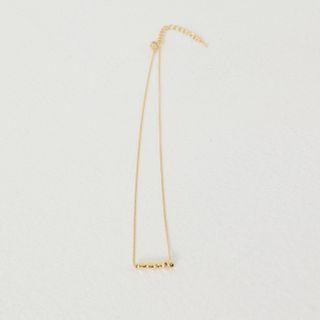 Bar Pendant Chain Necklace Gold - One Size
