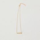 Bar Pendant Chain Necklace Gold - One Size