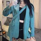 Strap Detailed Shoulder Blazer