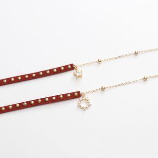 Rhinestone Beaded Choker