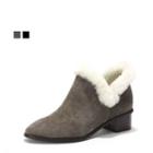Genuine-suede Faux-fur Lined Ankle Boots