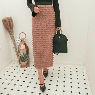 Frill-layered Maxi Skirt