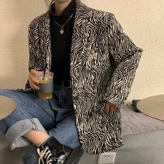Zebra Print Blazer Blazer - Zebra Print - Black & White - One Size