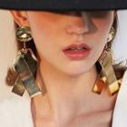 Irregular Alloy Dangle Earring 1 Pair - As Shown In Figure - One Size